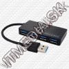 Olcsó USB 3.0 HUB 4 port *black* (IT10616)